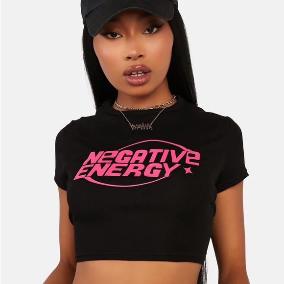 Edikted Negative Energy Crop Top - Picture 3 of 5